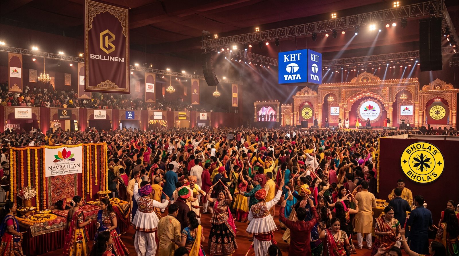 Navaratri Maha-Utsav audience and celebration