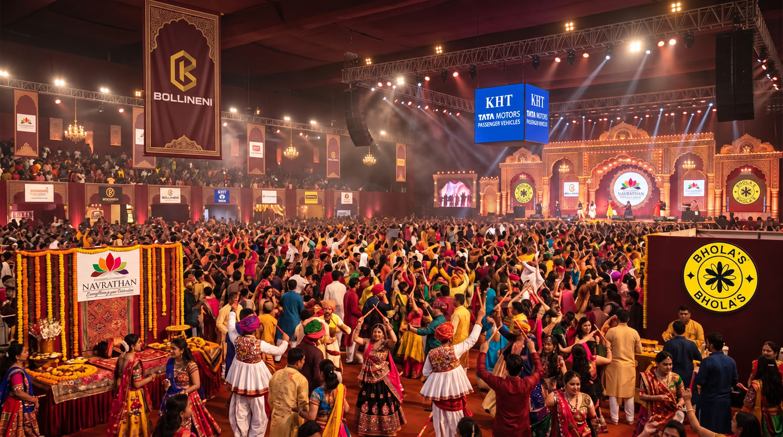 A packed Garba night at the festival